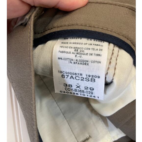 Pleated Khaki Pants Pockets Preppy Size Men's 38X29 - Picture 2 of 6